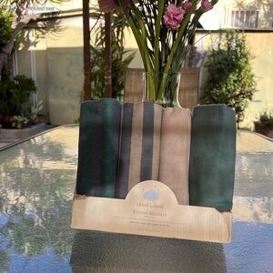 Cloud Island Flannel Bibs - Green and Grey New Damage Package